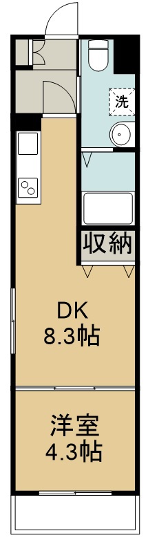 ゴールドムーン 407号室 間取り