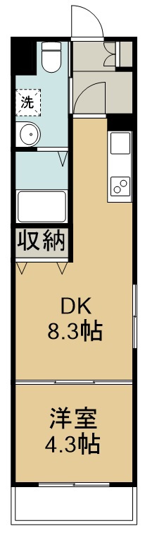 ゴールドムーン 201号室 間取り