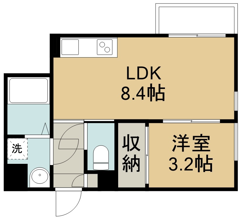 ＲＥＧＡＬＥＳＴ東仙台プレミア 203号室 間取り