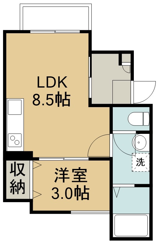 ＲＥＧＡＬＥＳＴ東仙台プレミア 102号室 間取り