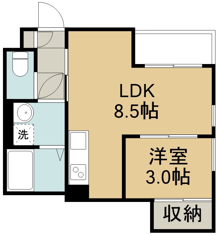 ＲＥＧＡＬＥＳＴ東仙台プレミア 101号室 間取り
