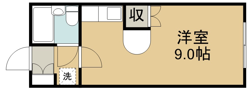 ビレッジ五輪 204号室 間取り