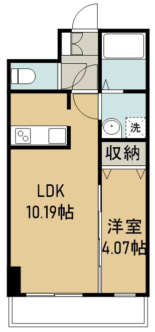 フェリシダ東仙台 507号室 間取り