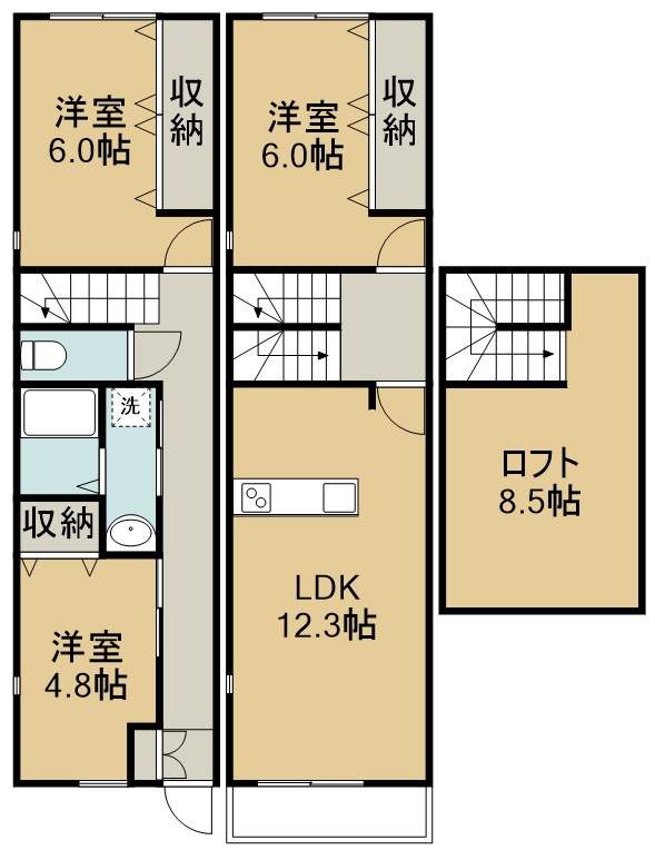 ＫＬＥＩＮＥＳ　ＨＡＵＳ B号室 間取り
