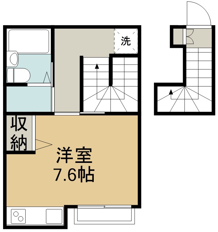 Ｃｈａｔｅｌｅｔ．Ｋ 301号室 間取り