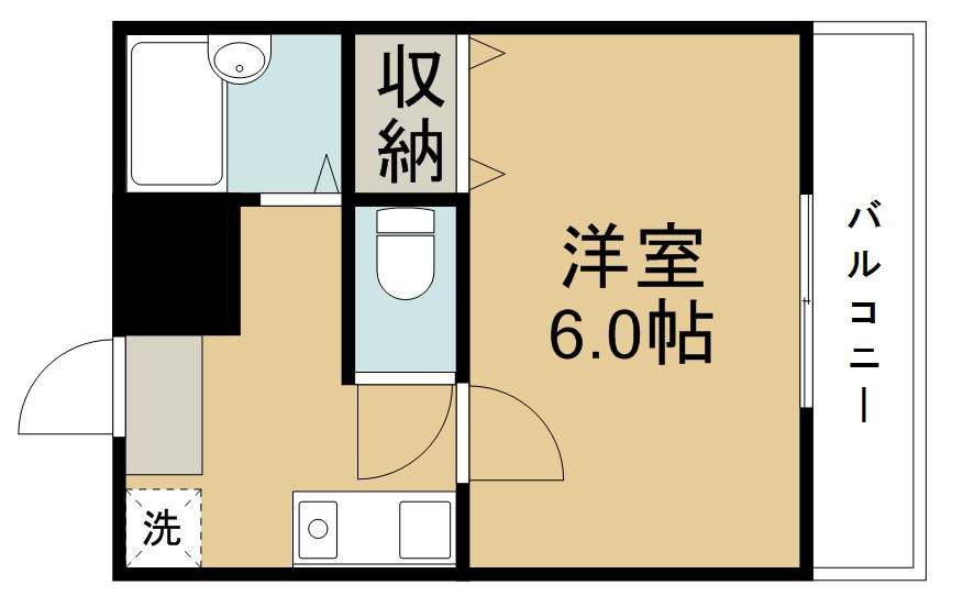 テラス苦竹 303号室 間取り