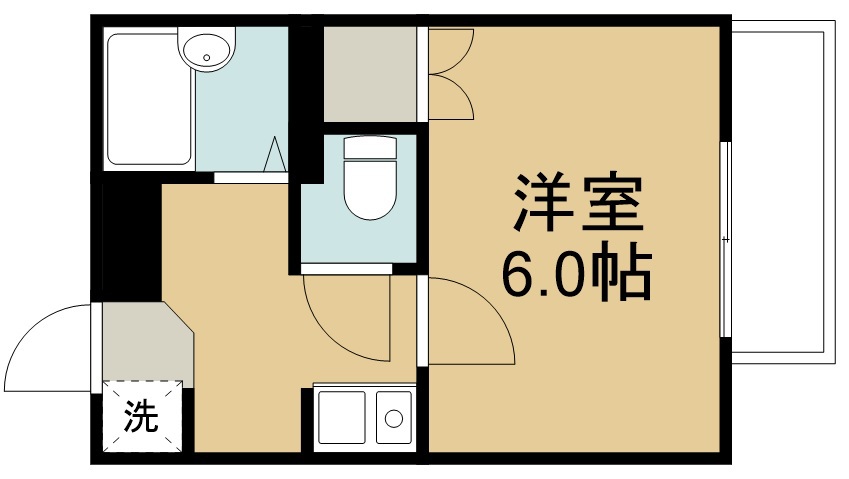 テラス苦竹 503号室 間取り