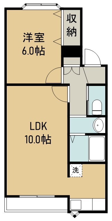 キャステール砂押Ⅰ 103号室 間取り