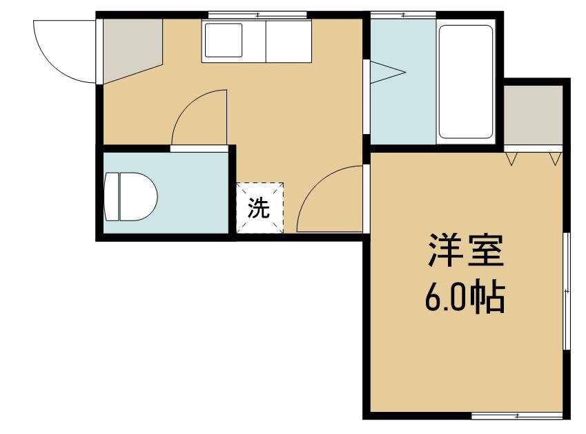 コーポフラワー 203号室 間取り