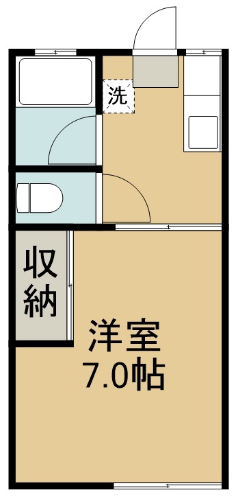 プライムプレイス連坊 2C号室 間取り