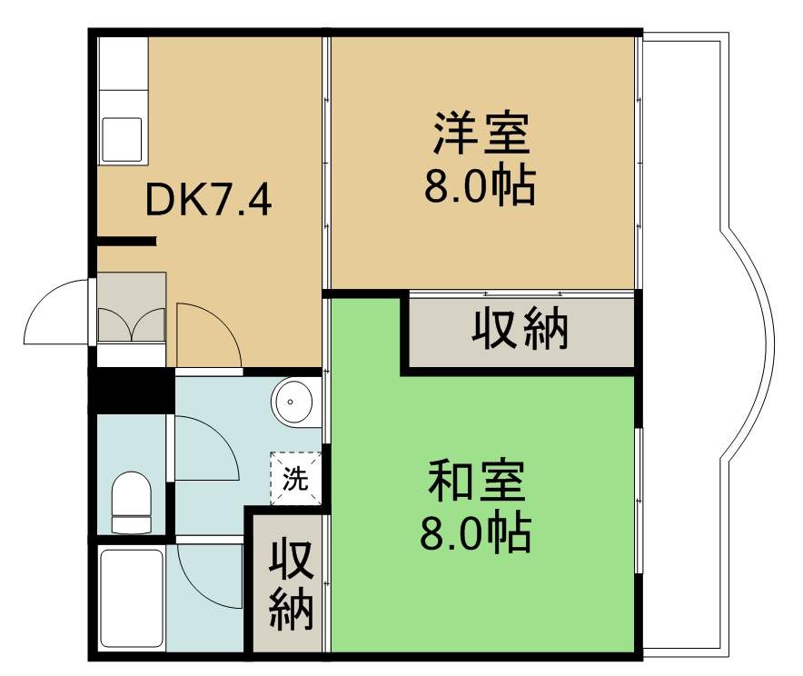 ラポールいでか 307号室 間取り