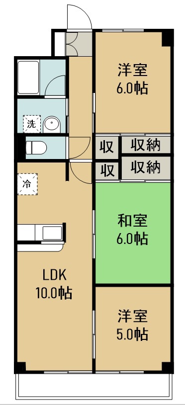 パークサイド８９１ 302号室 間取り