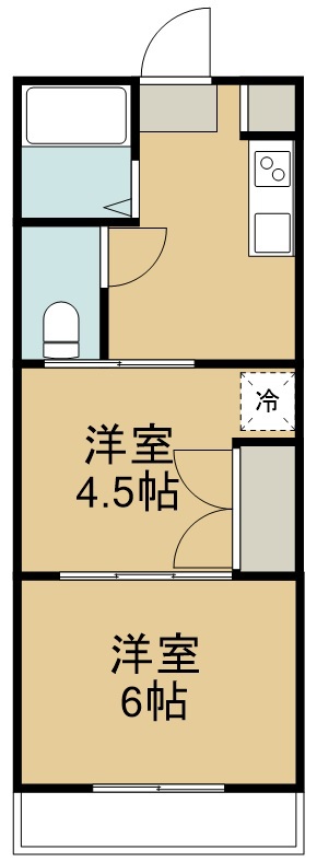 メゾンドール館町 112号室 間取り