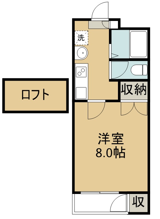 ラポールⅤ 203号室 間取り