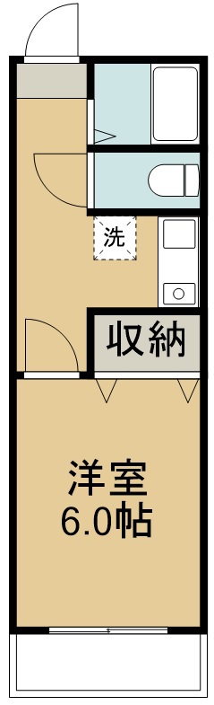 メルビル 201号室 間取り