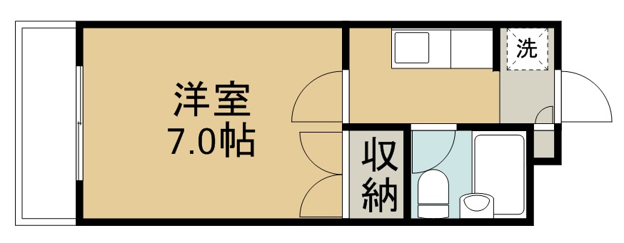 シャトル中倉 105号室 間取り