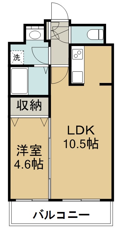 フェリーチェ薬師堂 405号室 間取り