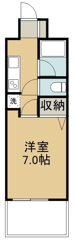 フラットリア仙台駅東 1003号室 間取り