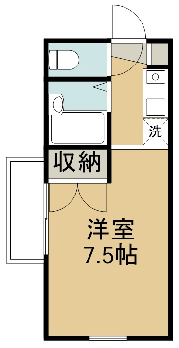 クレセント萩野町 201号室 間取り
