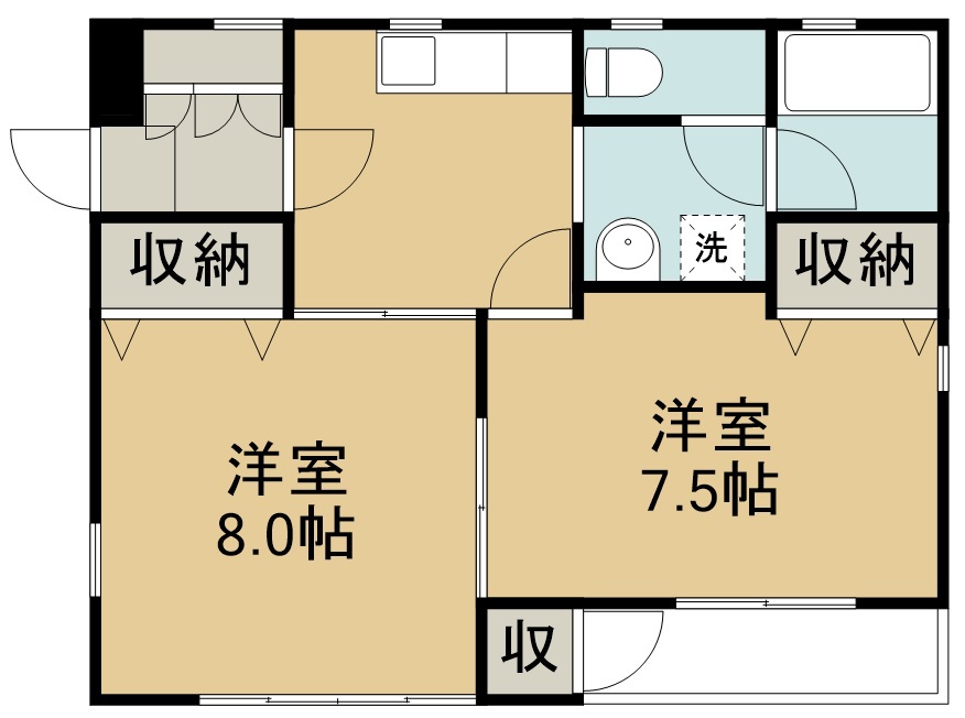 モンマ６番館 205号室 間取り