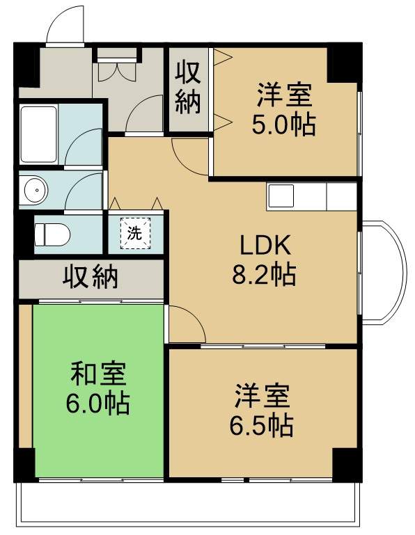 ファーストパレス仙台 6-D号室 間取り