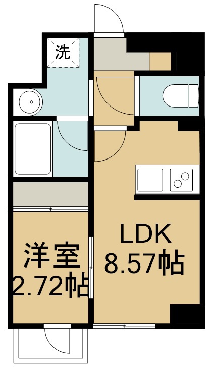 ＡＰＰＬＥ原町 506号室 間取り