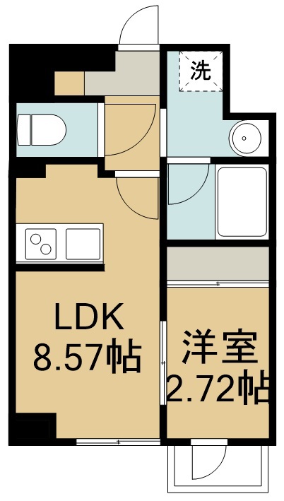 ＡＰＰＬＥ原町 707号室 間取り