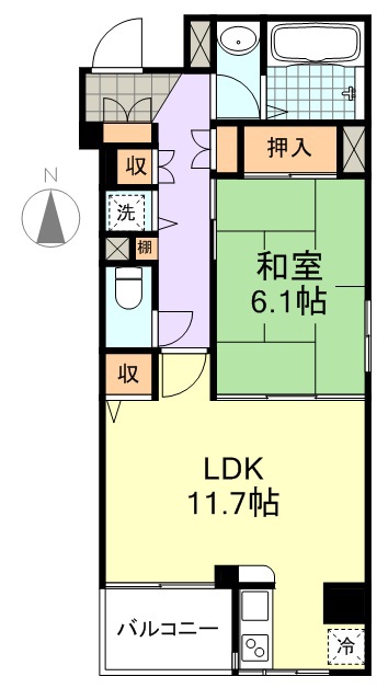 ガーネットヒルズ本町 間取り図