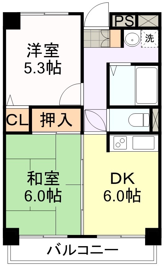 リバーシティ上杉 702号室 間取り