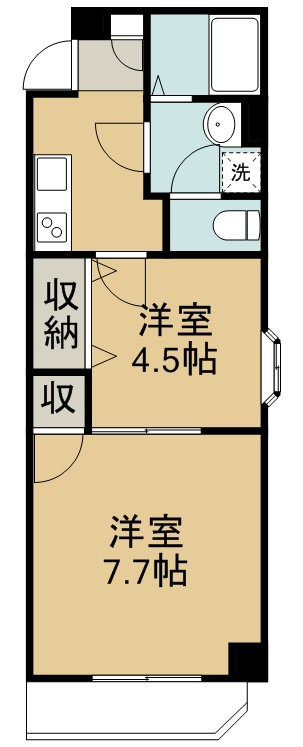 クレセール河原町 205号室 間取り