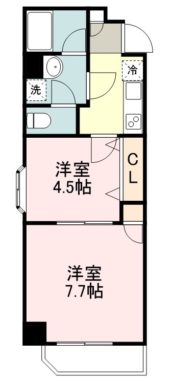 クレセール河原町 間取り図