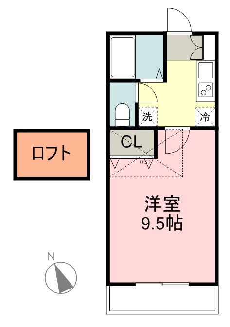 シェロスＹ・Ｋ小松島 201号室 間取り