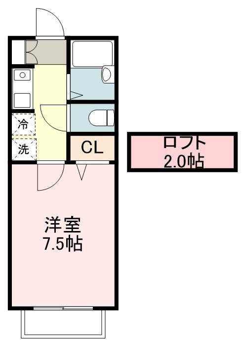 ドミールＳＵＺＵＫＩ 103号室 間取り