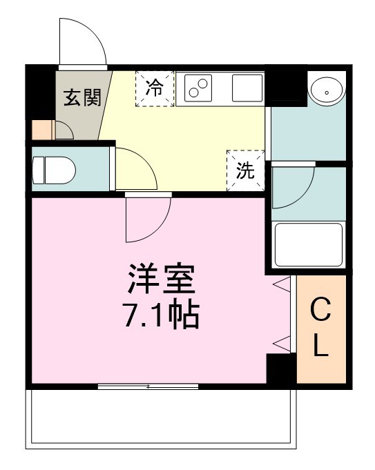 グランデール旭ヶ丘 201号室 間取り