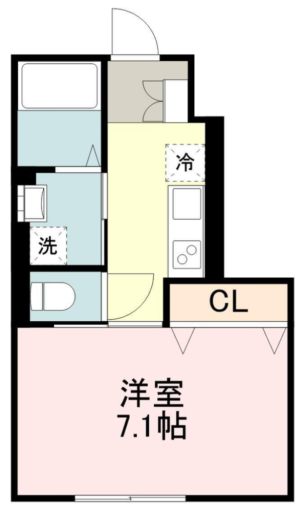 アルエル旭ヶ丘Ａ棟 102号室 間取り