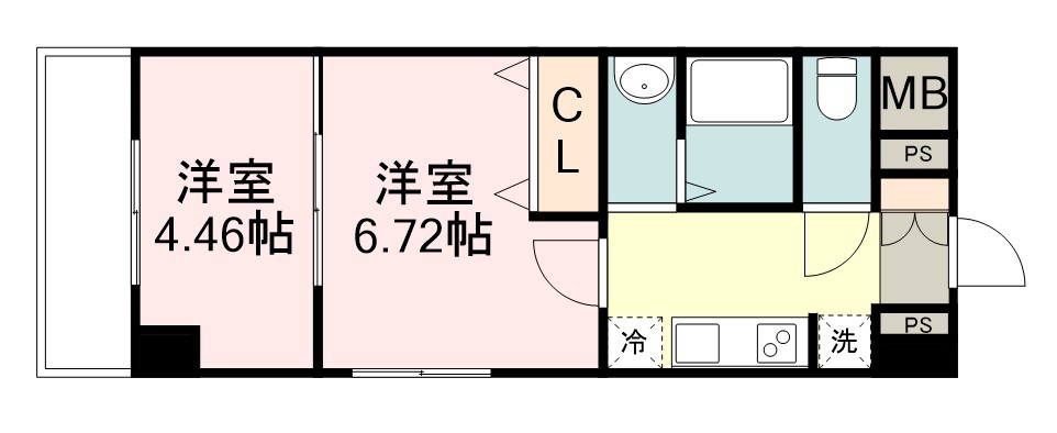 アスコット河原町駅前 間取り図