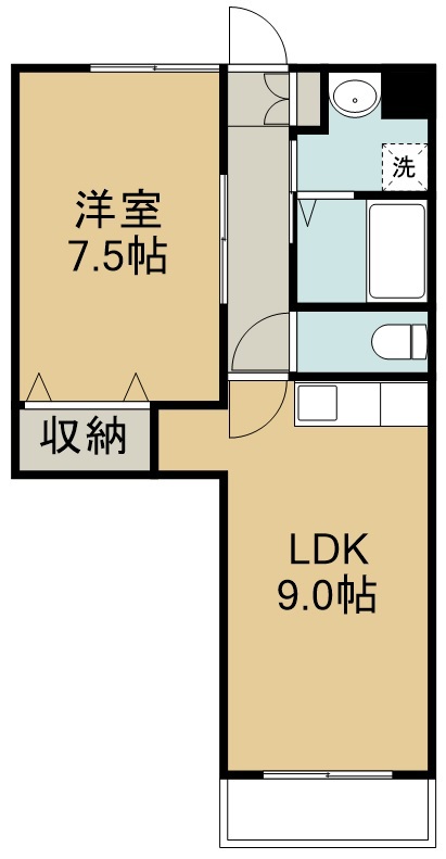 グランデージ中野栄 202号室 間取り