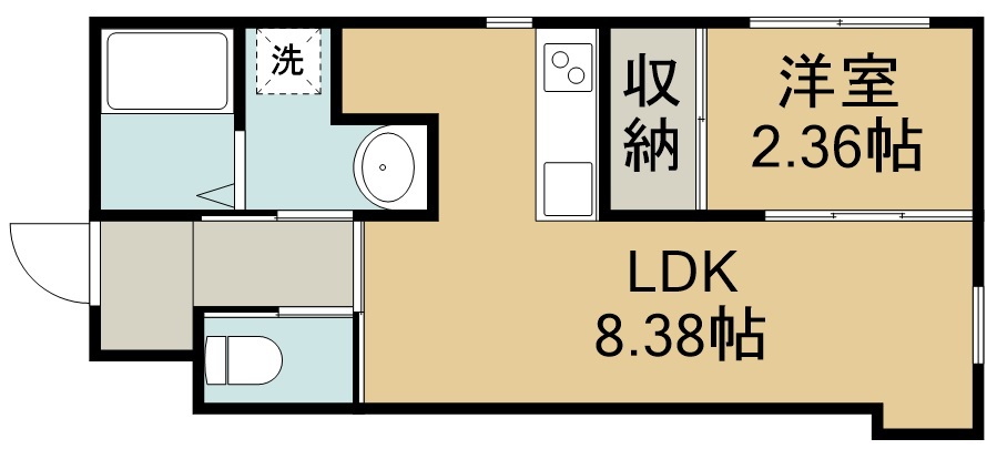 ユイシア大和町 303号室 間取り