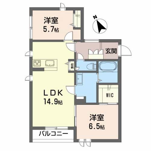 ロイヤルコートハウス 201号室 間取り