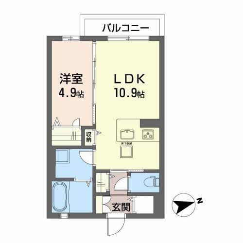 シャーメゾン一高南 102号室 間取り