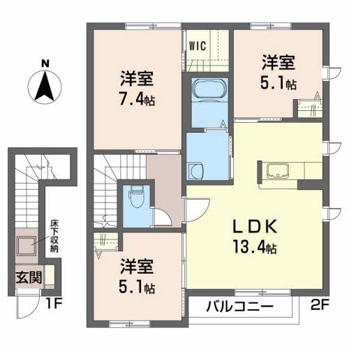 ＡＮＯＷＬ 202号室 間取り