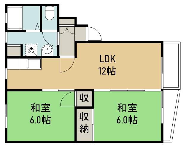 グリーンハイツ宮千代 間取り図