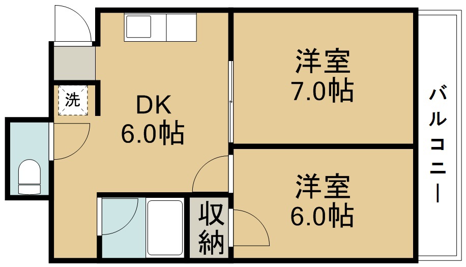 パストラル大和 603号室 間取り