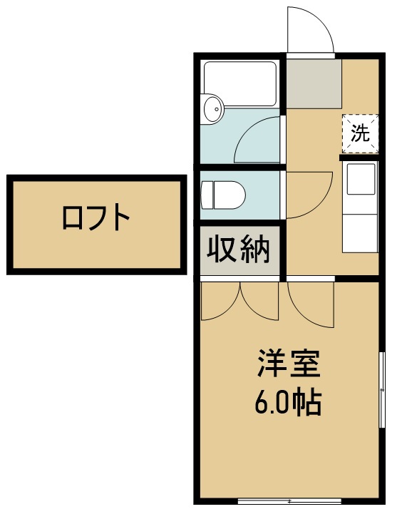 サンパレス大和町Ⅰ 101号室 間取り