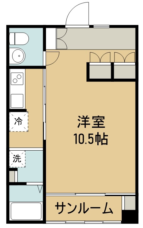エクセレントハイム 203号室 間取り