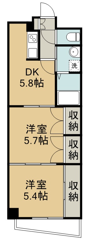 ロイヤルヒルズ中野 303号室 間取り
