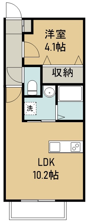 アスコット若林 203号室 間取り