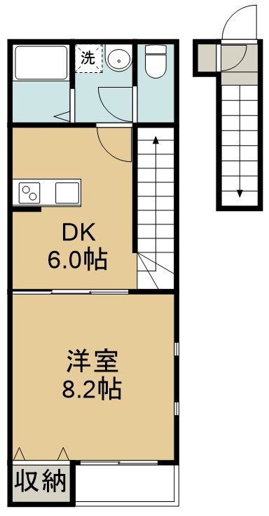 ＲＥＶＥ五輪 202号室 間取り
