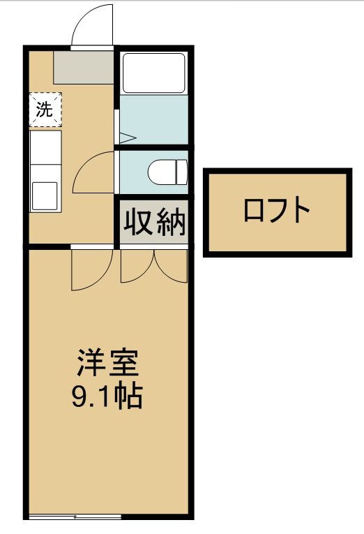 ホワイトキャッスル白鳥 202号室 間取り