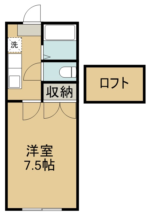 ホワイトキャッスル中倉７番館 205号室 間取り